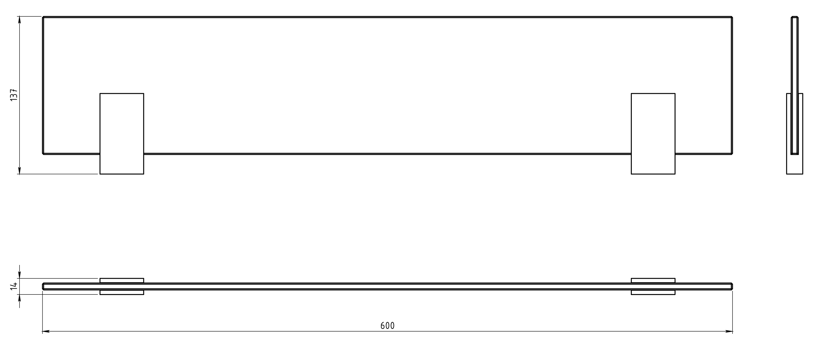 РАСПРОДАЖА Полка стеклянная Novaservis Metalia 9 0940.0 хром