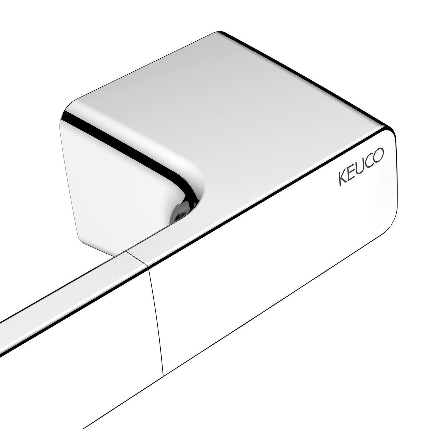 Поручень KEUCO AVENO 14607 010000 300 мм, с клеевым комплектом, цвет Хром