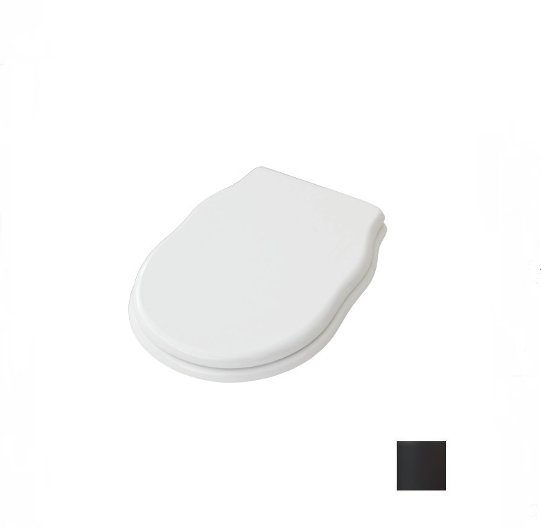 Сиденье для унитаза с крышкой ARTCERAM HERMITAGE HEA005 03 71 soft-close, чёрное глянцевое/хром: (Снимается с производства)
