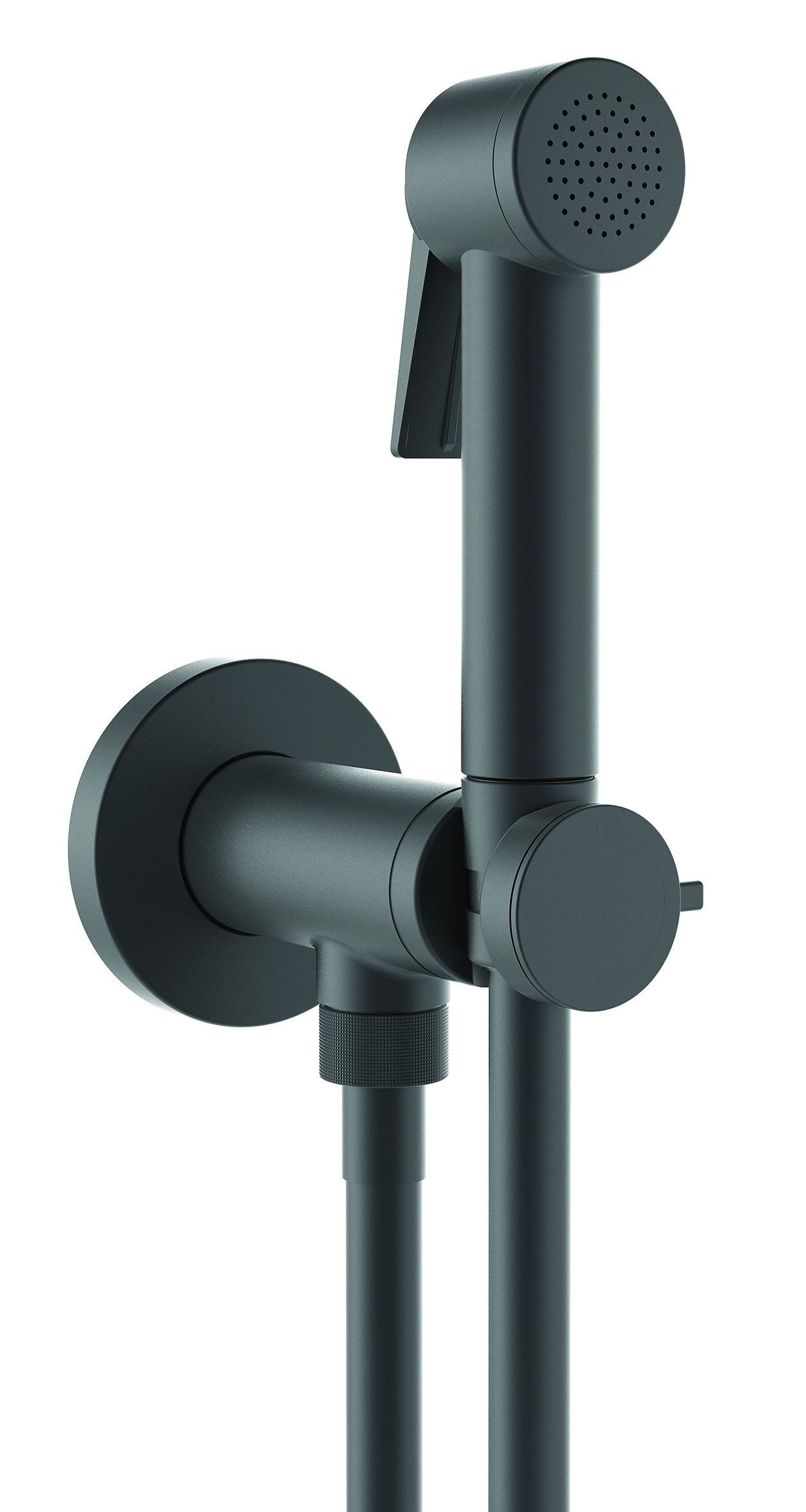 Гигиенический душ Bossini Paloma E37015B Черный матовый (комплект)
