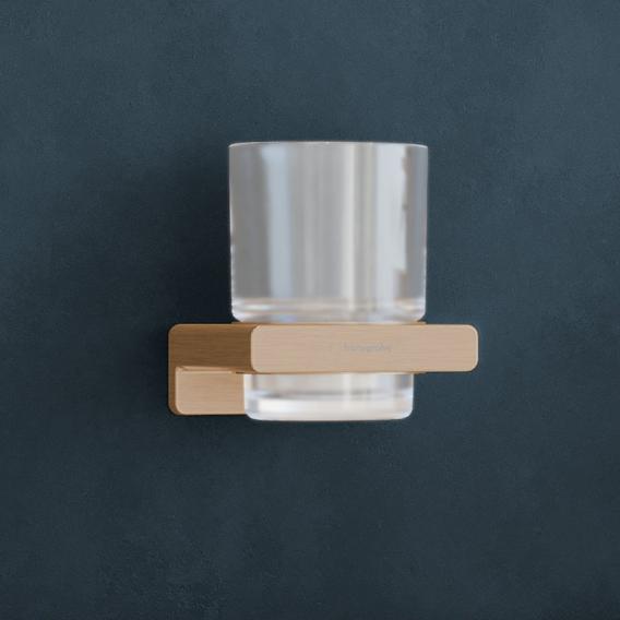 Держатель для стакана HANSGROHE AddStoris 41749140 Шлифованная бронза