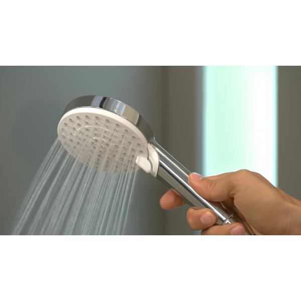 Душевой набор HANSGROHE Cormetta Vario 26694400 c EcoSmart, 9 л/мин, с держателем и шлангом 160 см, цвет Белый/Хром