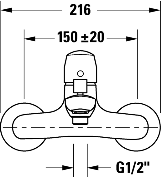 Смеситель однорычажный для ванны DURAVIT Duravit No.1 N15230000010 Хром