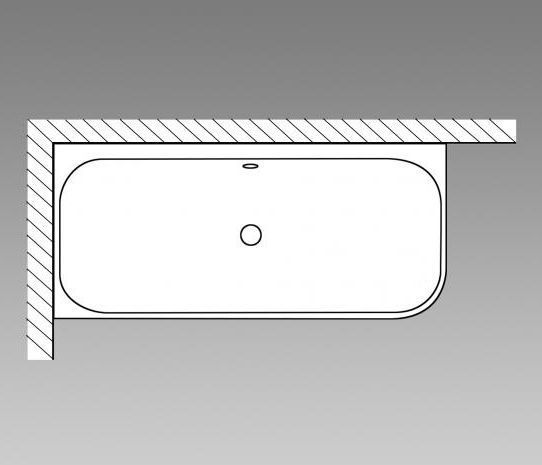 Акриловая ванна Duravit Happy D2 Plus 700449800000000 1800 х 800 c двумя наклонами для спины, с интегрированной акриловой панелью и ножками, угловая, белая/графит супер матовый