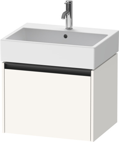 Тумба подвесная под раковину DURAVIT KETHO.2 K25075084840000 460 мм х 584 мм х 440 мм, 1 выдвижной ящик, белый суперматовый