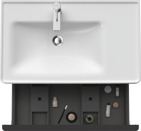 Тумба подвесная под раковину DURAVIT D-Neo  	DE425507575 784 мм х 452 мм, с одним выдвижным ящиком, лён