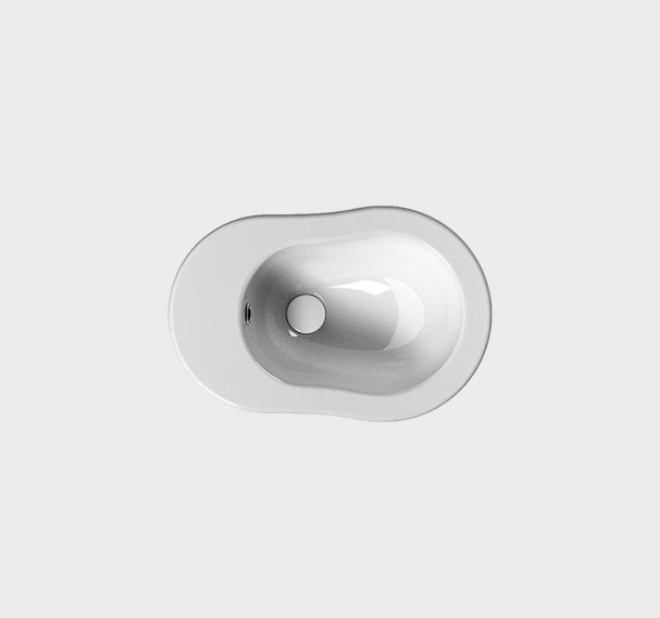Биде напольное GSI CLASSIC 8762111 540 мм х 370 мм, с отверстием под смеситель, для крепежа FVB, белый глянцевый