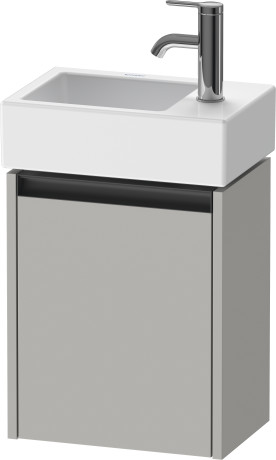 DURAVIT (Ketho.2) Тумба подвесная под раковину арт.072438, 238 мм х 364 мм х 440 мм, 1 дверца, петли слева, бетонно-серый  матовый