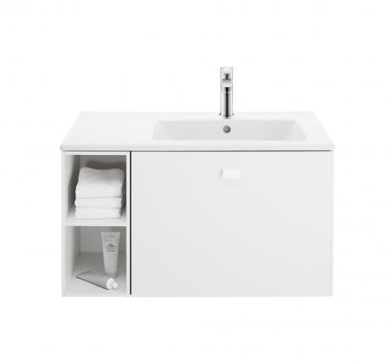 Раковина ассиметричная Duravit Me by Starck 2346830060 правая, без отверстия под смеситель, с переливом, белая 