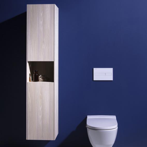 Высокий шкаф-пенал  Laufen  Base  4.0270.2.110.263.1    165 см, с открытой полкой, 2 двери без ручек, петли справа, темный вяз.