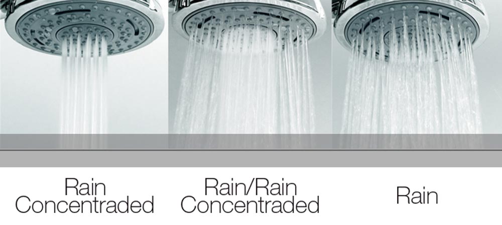 Лейка для душа Bossini Duetto Rain 3 режима B00151 Хром