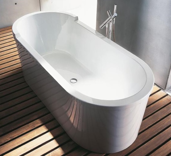 Акриловая ванна Duravit Starck 700010000000000 1800 х 800 c двумя наклонами для спины, с акриловой панелью и ножками, отдельно стоящая, белая