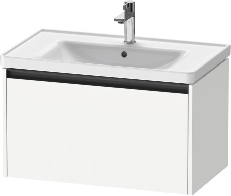 Тумба подвесная под раковину DURAVIT KETHO.2 K25083018180000 455 мм х 784 мм х 440 мм, 1 выдвижной ящик, белый матовый