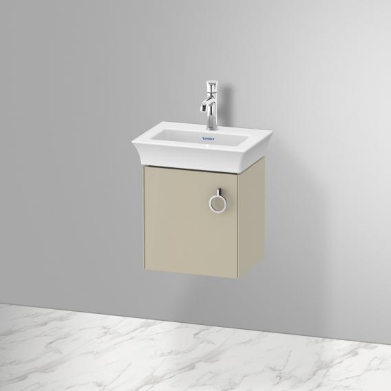 Тумба подвесная левая DURAVIT White Tulip WT4250LH3H3 298 мм х 384 мм, с одним выдвижным ящиком, с ручкой, тёмно-серый глянцевый