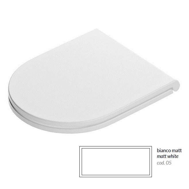 Сиденье с крышкой Flat для унитаза  ARTCERAM  File 2.0   FLA016 05 71   с механизмом soft-close, для унитазов  FLV006, FLV007,FLV003, цвет белый матовый