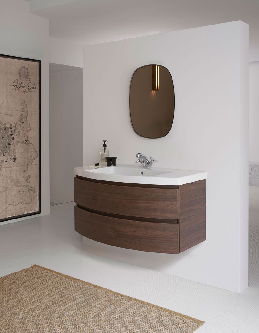 Раковина подвесная/встраиваемая GSI NORM 8643111 1000 мм х 520 мм, с 1 отверстием под смеситель, с переливом, белая глянцевая