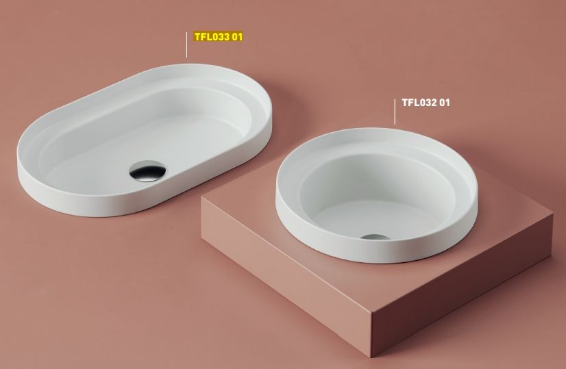 Раковина круглая накладная/встраиваемая ARTCERAM FUORI SCALA TFL032 17 00 400 мм х 400 мм, без отверстия под смеситель, без перелива, чёрная матовая