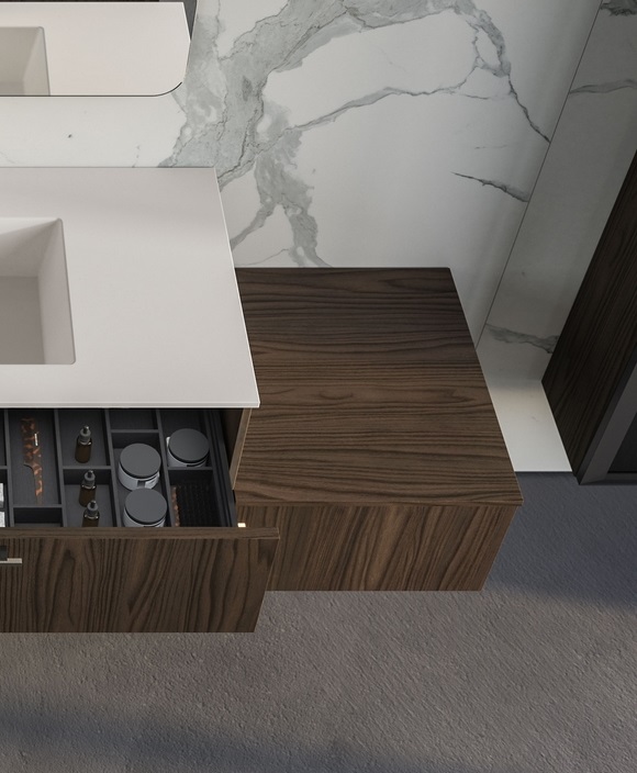 Накладная панель для тумбы BMT BLUES 4.0 901 811 050 01.0 288   500х14х504 мм, цвет Burnt Walnut