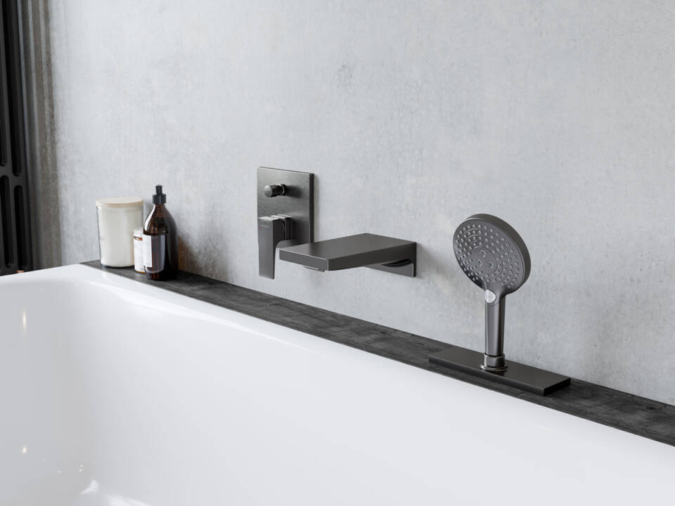 Излив на ванну настенный широкий HANSGROHE Metropol 32543700 вылет 185 мм, цвет Белый матовый