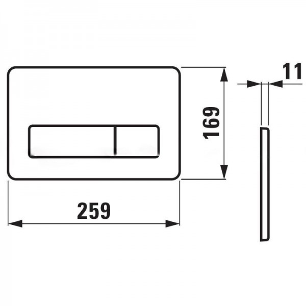 Кнопка смыва Laufen Lis AW2 895662 нержавеющая сталь