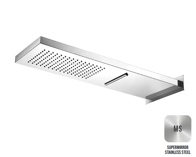 Настенный верхний душ прямоугольный SMART ALMAR SHOWER HEAD E044199.MS 537 мм х 165 мм, цвет Stainless Steel Mirror