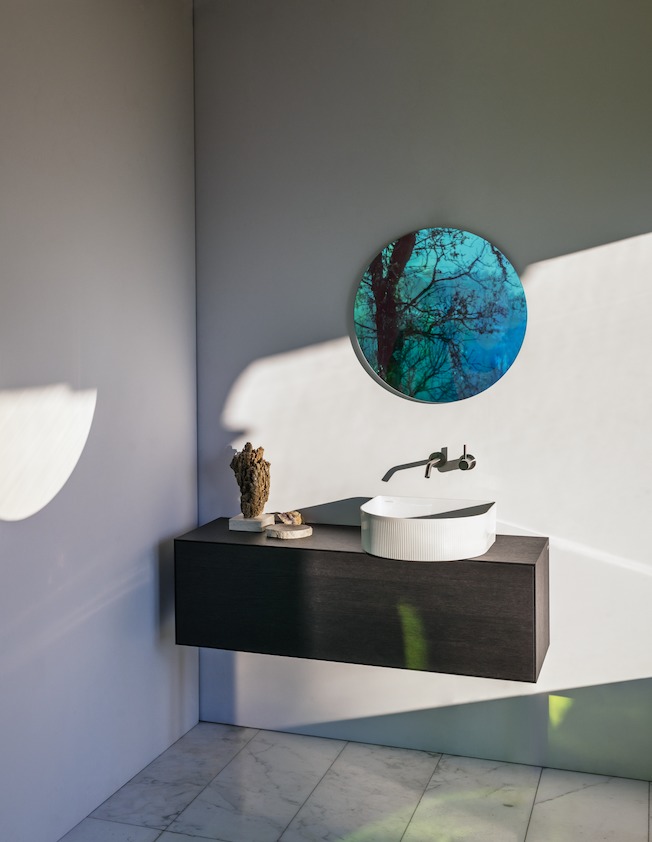 Тумба подвесная под раковину Laufen Boutique 4.0903.2.150.251.1 120 см, 1 ящик с отверстием справа, тёмный дуб