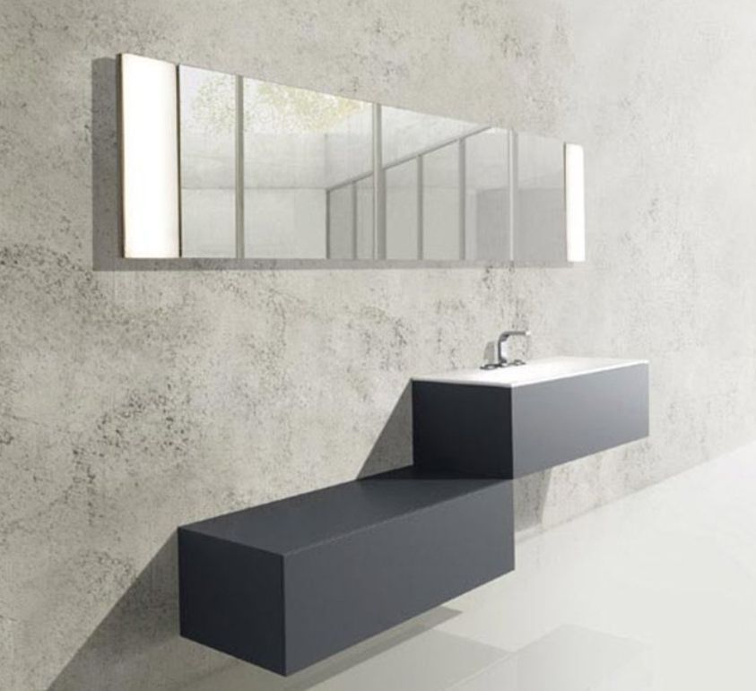 Тумба боковая подвесная KEUCO EDITION 11 31326 570000 с одним выдвижным фронтом, корпус матовый лак/фасад глянцевое стекло, чёрный