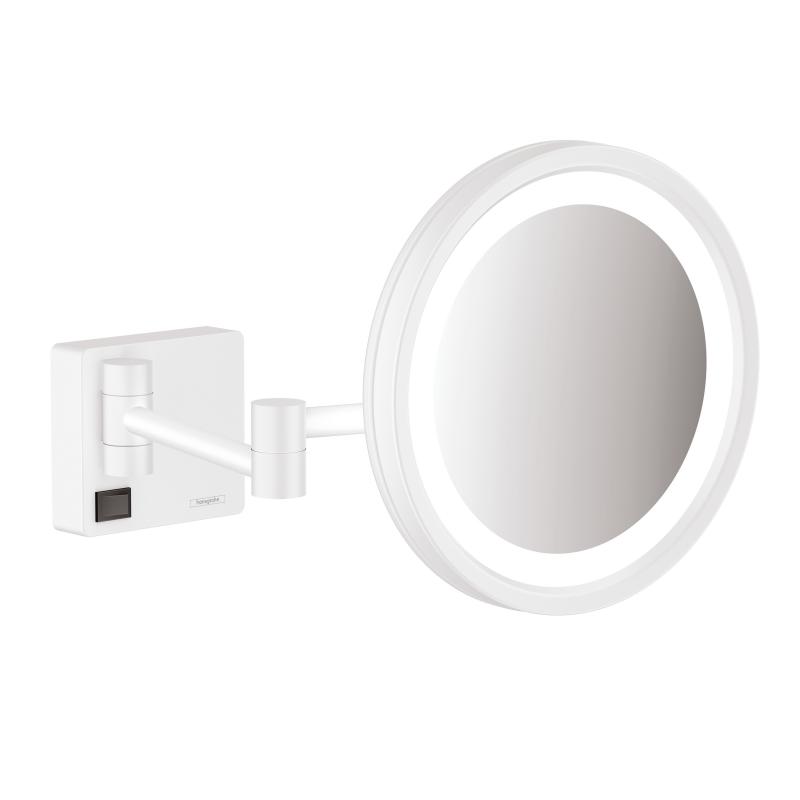 Косметическое зеркало с LED подсветкой HANSGROHE AddStoris 41790700 Белый матовый