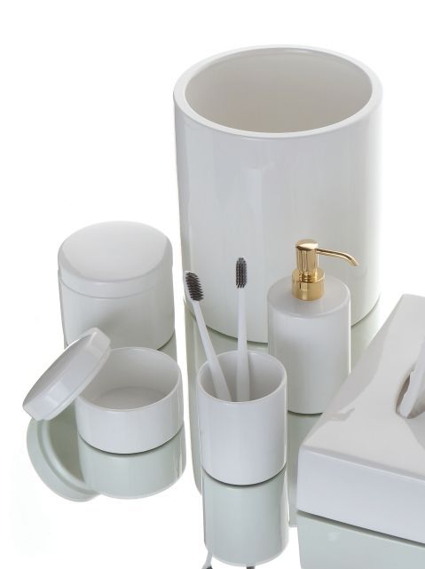 Контейнер с крышкой круглый настольный BERTOCCI LE CERAMICHE 123 4621 0000 120 мм, белый глянцевый