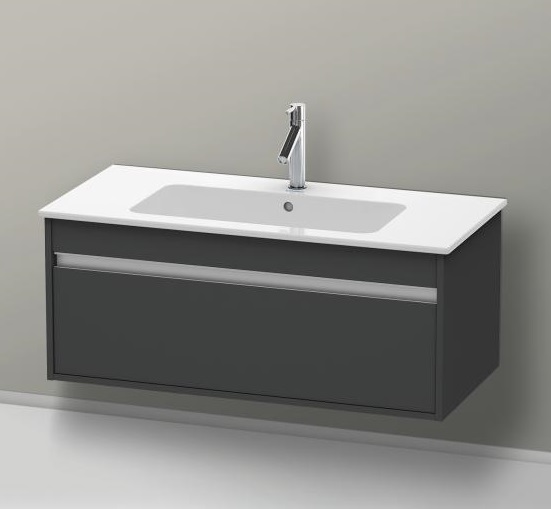Тумба подвесная под раковину Duravit Ketho KT6420 4949 с выдвижным ящиком, графит матовый