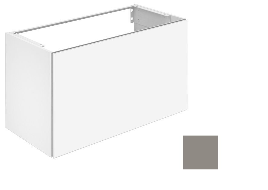 Тумба под умывальник Keuco Plan 32972 290000 корпус лак матовый инокс, фасад стекло инокс матовый петроль