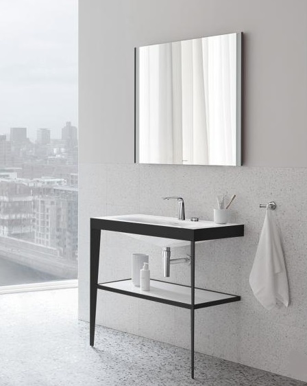 Зеркало с подсветкой DURAVIT XViu XV70330B2B2 1020 мм х 800 мм, версия Sensor, чёрный матовый