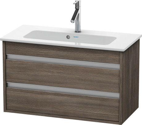 Тумба подвесная под раковину Duravit Ketho KT645305151 с двумя выдвижными ящиками, сосна коричневая (изделие снято с производства)
