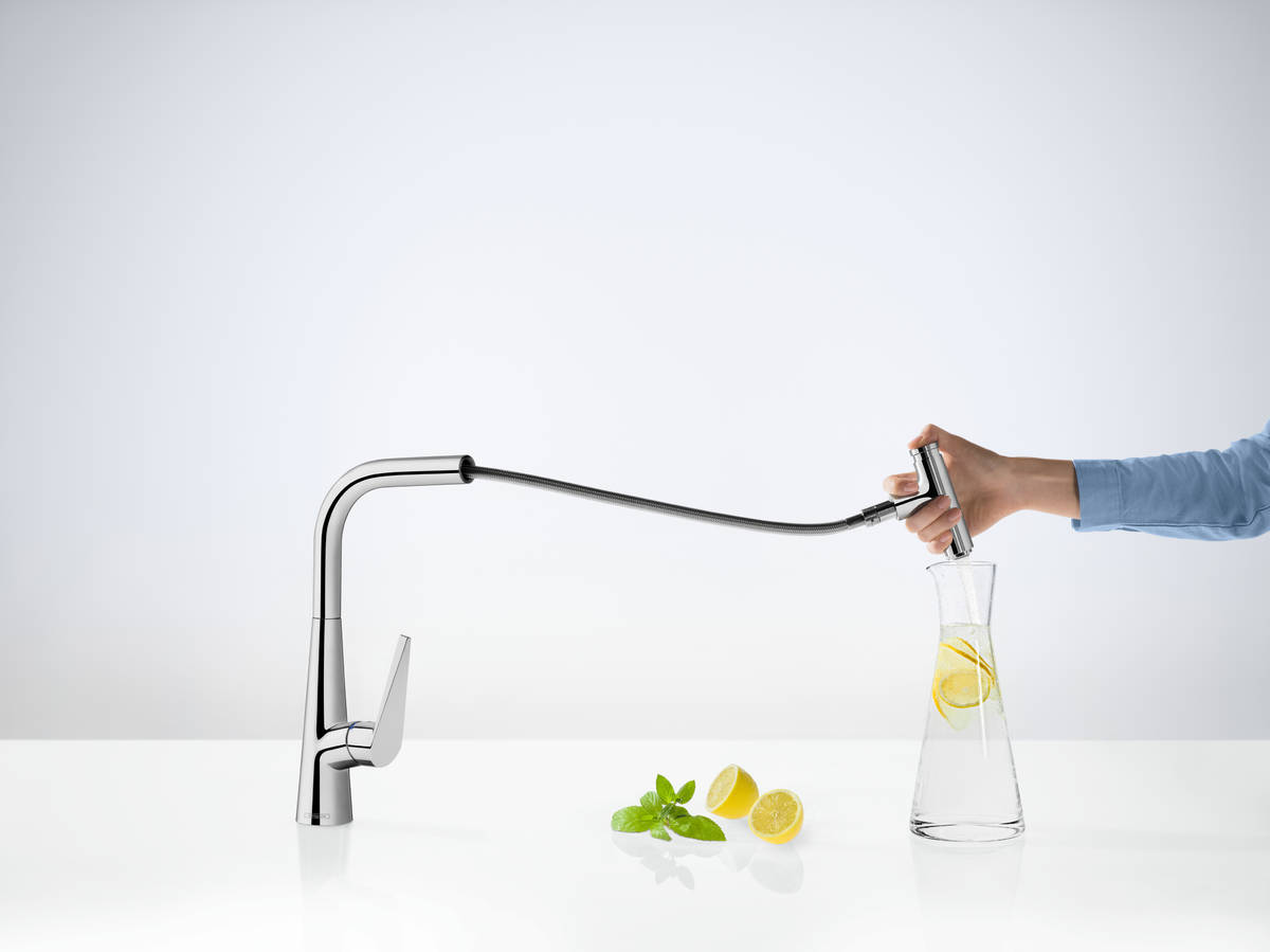 Смеситель Hansgrohe Talis Select S 72821000 для кухонной мойки с вытяжным изливом
