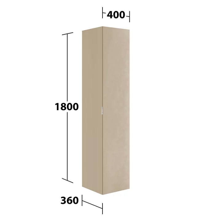 Высокий шкаф-пенал правый KEUCO Edition 11 ART 32554 810401 360 мм х 400 мм х 1800 мм, с подсветкой, цвет  Sand/Sahara
