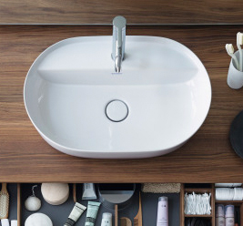 Столешница для раковины Duravit Luv LU946007777 массив американского ореха