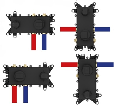 Встраиваемая часть однорычажного смесителя для раковины ALMAR Washbasin E134003 универсальное расположение, цвет Чёрный