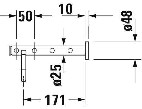 Полка для полотенец Duravit D-Code 0099251000  хром