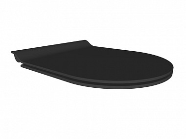 Сиденье с крышкой GSI SPARES MS86CSN26 365 мм х 455 мм, Slim/Soft Close, цвет чёрный матовый Ardesia