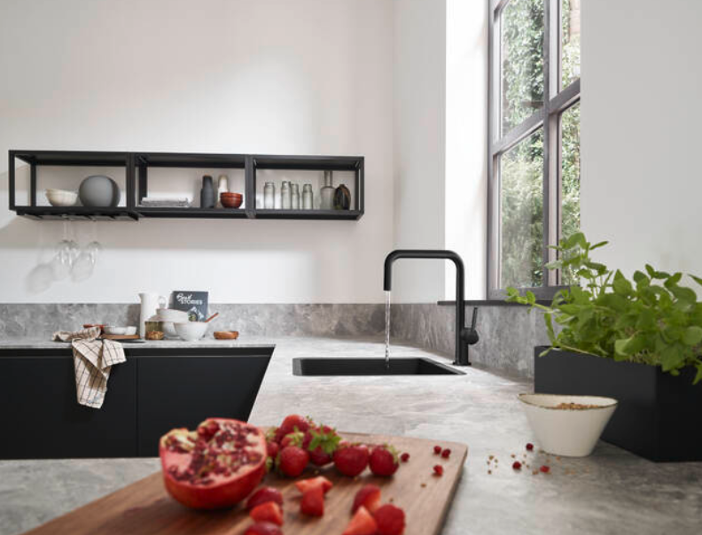 Однорычажный смеситель для кухни HANSGROHE Talis M54 72806670 1 jet, цвет Чёрный матовый