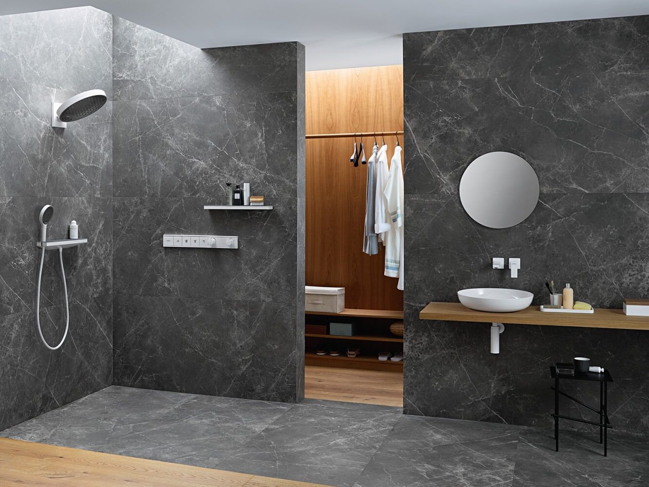 Душевой набор Hansgrohe Rainfinity Porter 130 3jet 26852700 с держателем и шлангом 125 см, Белый матовый