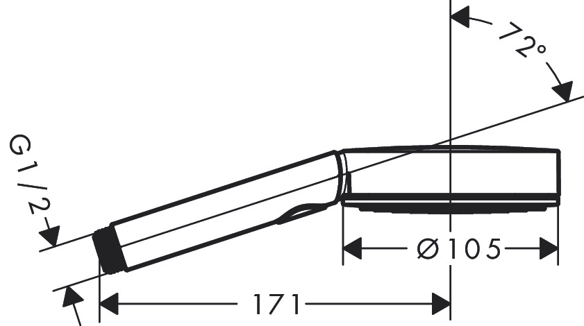Ручной душ Hansgrohe Pulsify Select S 24110670 105 3jet Relaxation, матовый чёрный