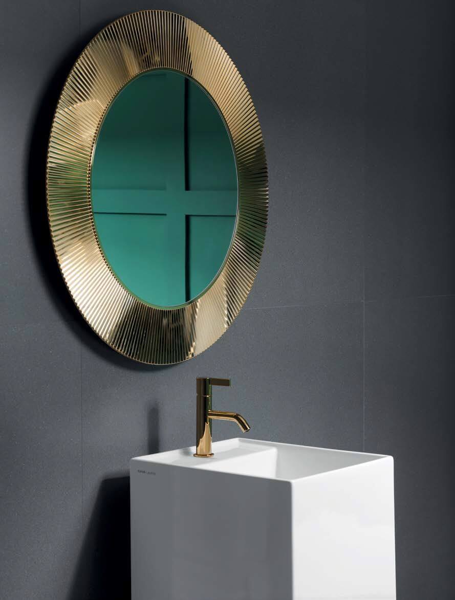 Зеркало круглое   Laufen  Kartell  3.8633.1.087.000.1  78 см, рама пластик золотой