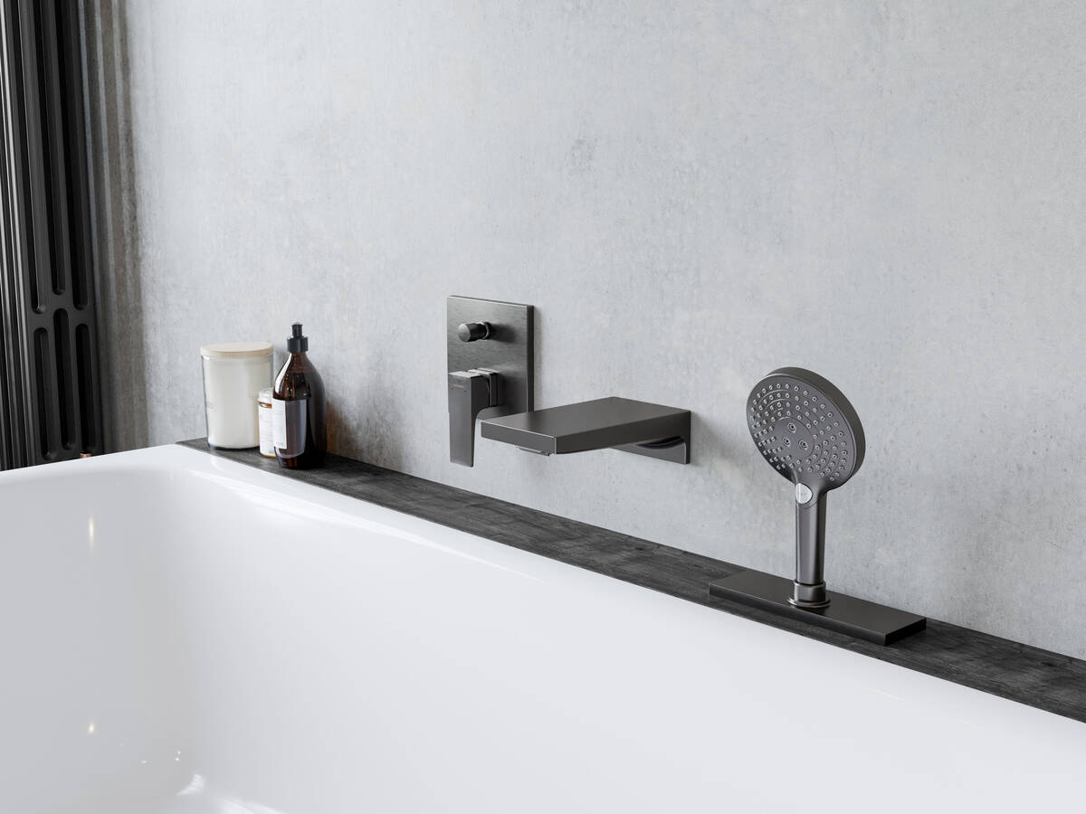 Скрытая часть смесителя HANSGROHE sBox Square 28010000 с прямоугольной розеткой, Хром