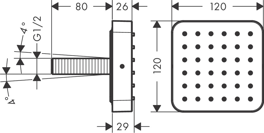 Боковая форсунка AXOR Citterio E 36822000 хром