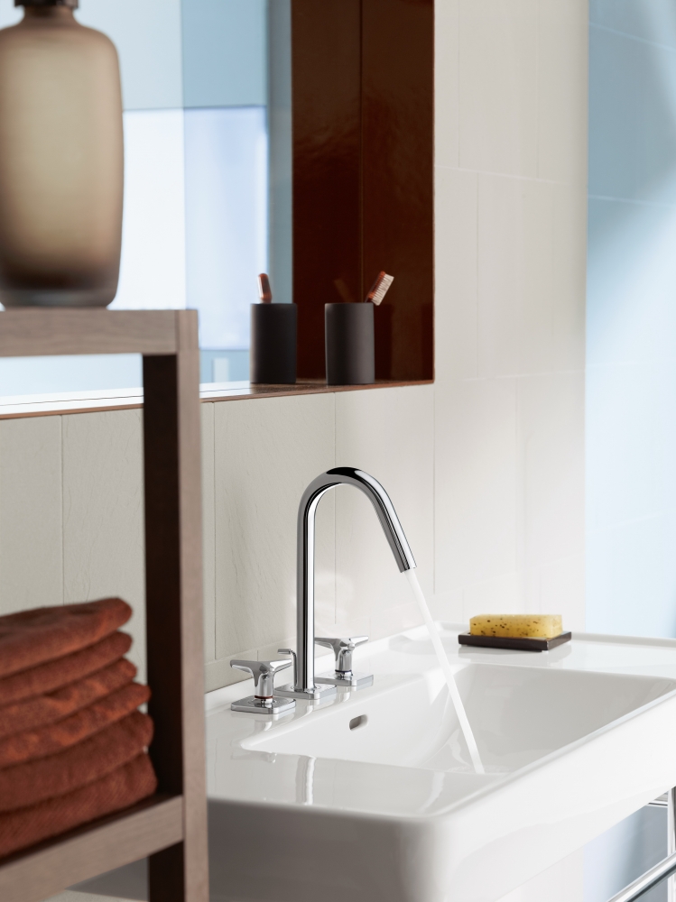 Смеситель для раковины AXOR Citterio M 34135000 со сливным гарнитуром хром