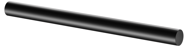 Полотенцедержатель одинарный неповоротный KEUCO COLLECTION REVA 12822 370000 340 мм, чёрный матовый