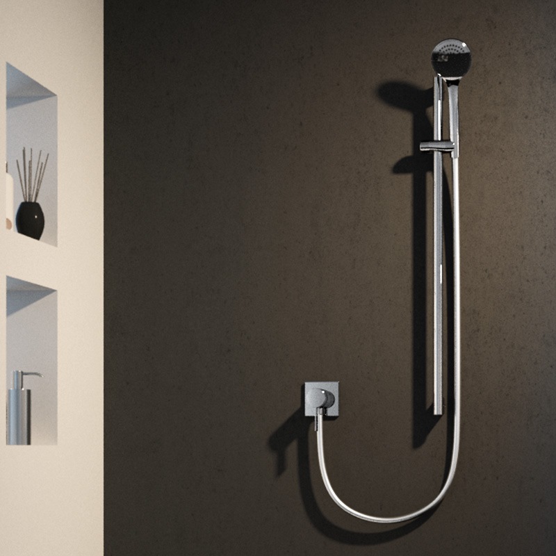 Встриваемый однорычажный смеситель с выводом для шланга Keuco IXMO Solo 59552 019522 со встраиваемой функциональной частью