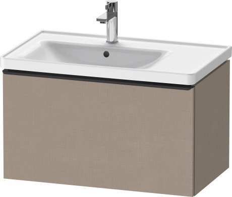 Тумба подвесная под раковину DURAVIT D-Neo  	DE425507575 784 мм х 452 мм, с одним выдвижным ящиком, лён