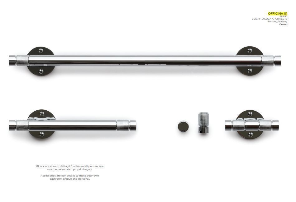 Полотенцедержатель OFFICINA 01 127 7513 0800 500 мм, чёрный матовый